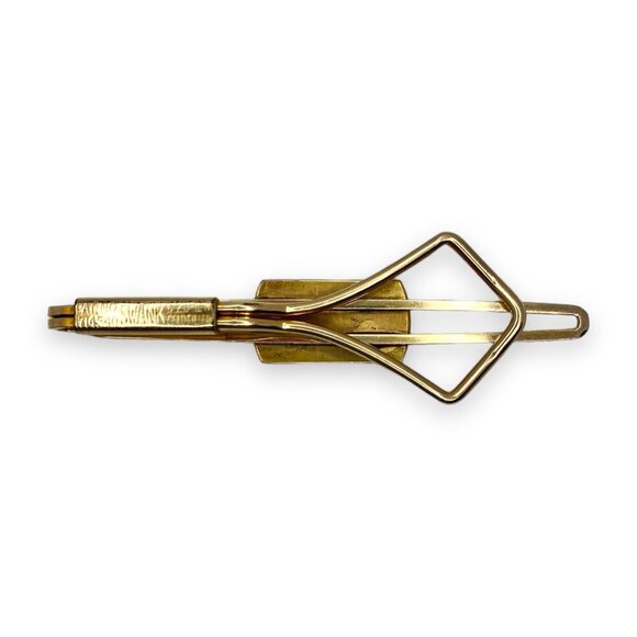 Vintage SWANK Gold Tone Tie Bar - Picture 3 of 4